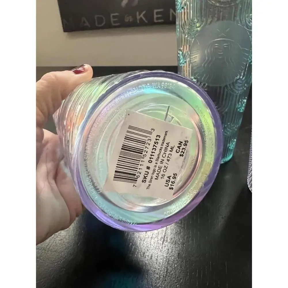Starbucks Set‎ of 3 Unicorn Opalized HOT/COLD Drink Cups